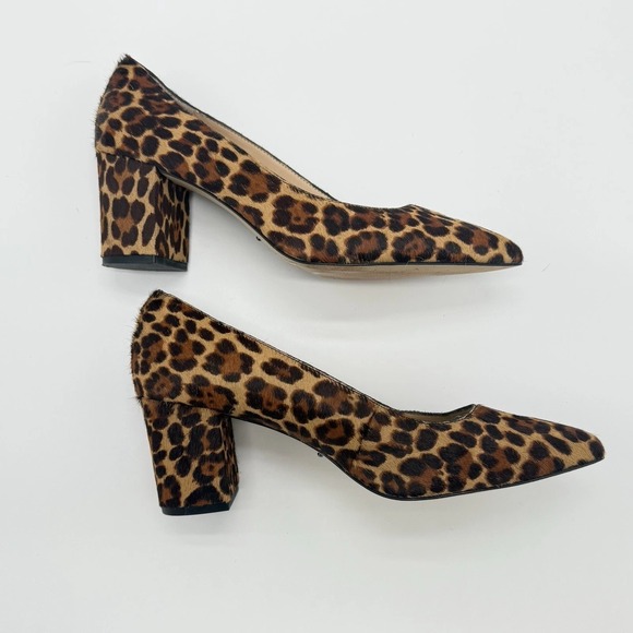 Gianni Bini Women's Heels Size 9M Leopard Print Leather/ Dyed Fur - Picture 8 of 12